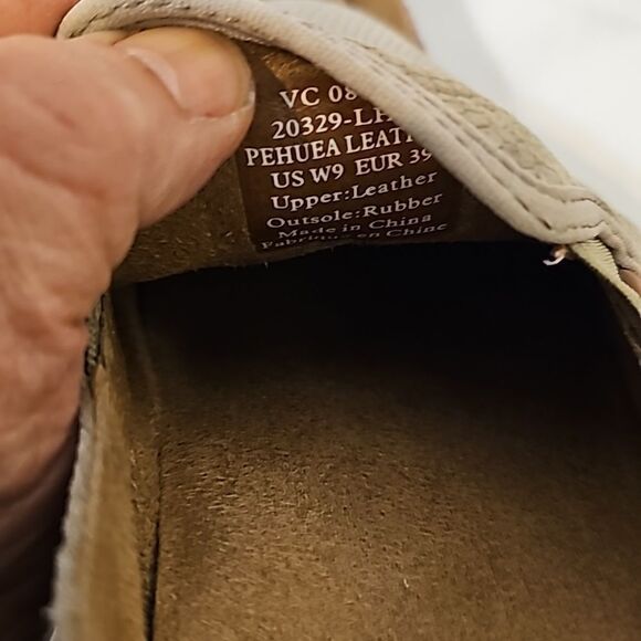 OluKai | Snake Textured Suede Leather Slip On Shoes 9 - Picture 6 of 7